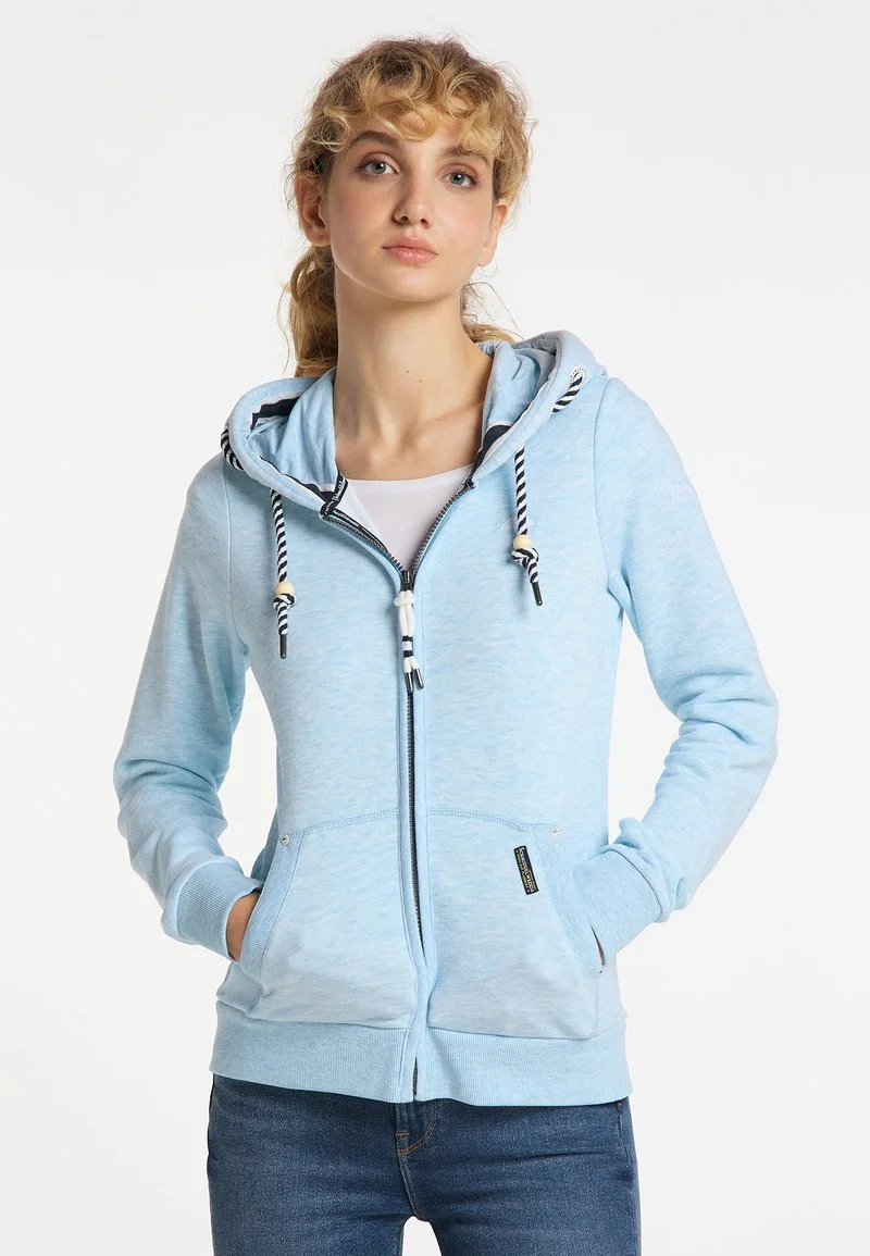 SCHMUDDELWEDDA NAHIMA - Sweatjacke - Aqua Melange 1 SCHMUDDELWEDDA NAHIMA - Sweatjacke - Aqua Melange