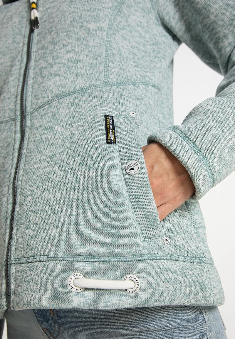 Schmuddelwedda Fleecejacke - Smoke Mint Melange 4 Schmuddelwedda Fleecejacke - Smoke Mint Melange – Bild 4