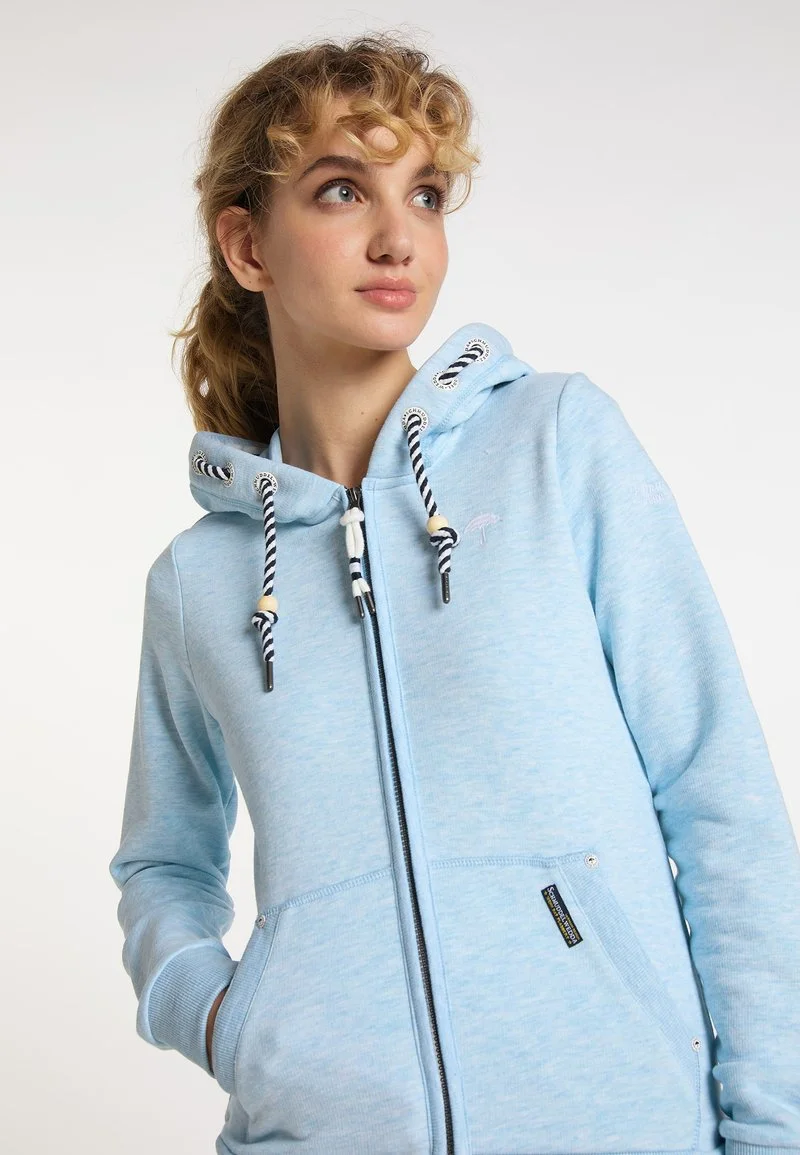 SCHMUDDELWEDDA NAHIMA - Sweatjacke - Aqua Melange 4 SCHMUDDELWEDDA NAHIMA - Sweatjacke - Aqua Melange – Bild 4