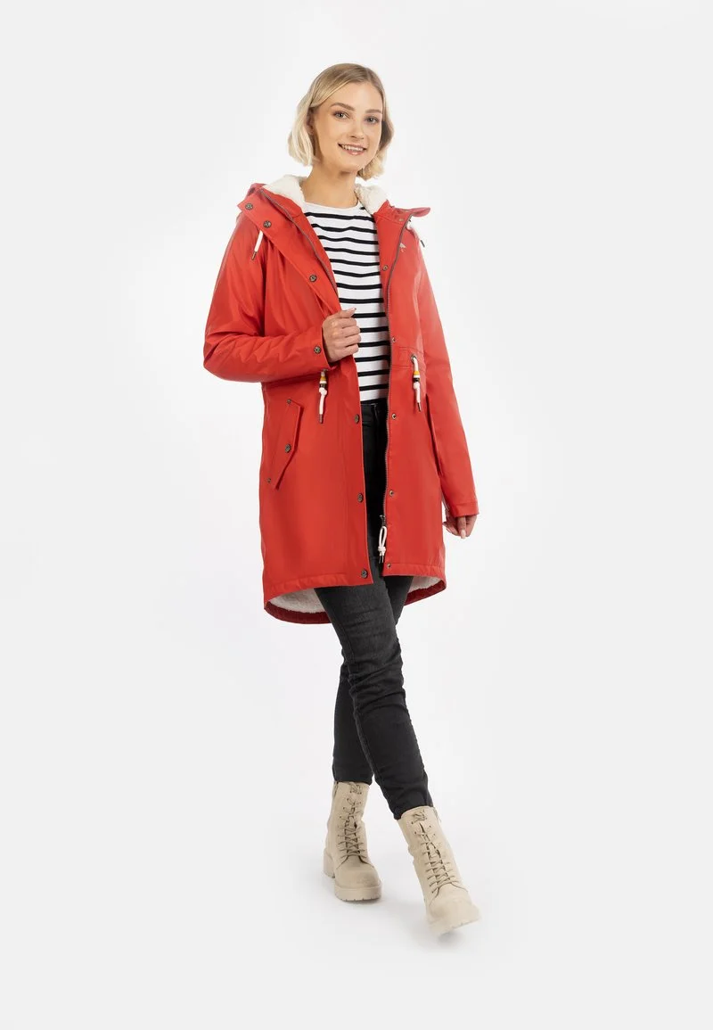 SCHMUDDELWEDDA REGENMANTEL MIT WEBPELZFUTTER IN TEDDYOPTIK KILATA - Parka - Rot 6 SCHMUDDELWEDDA REGENMANTEL MIT WEBPELZFUTTER IN TEDDYOPTIK KILATA - Parka - Rot – Bild 6