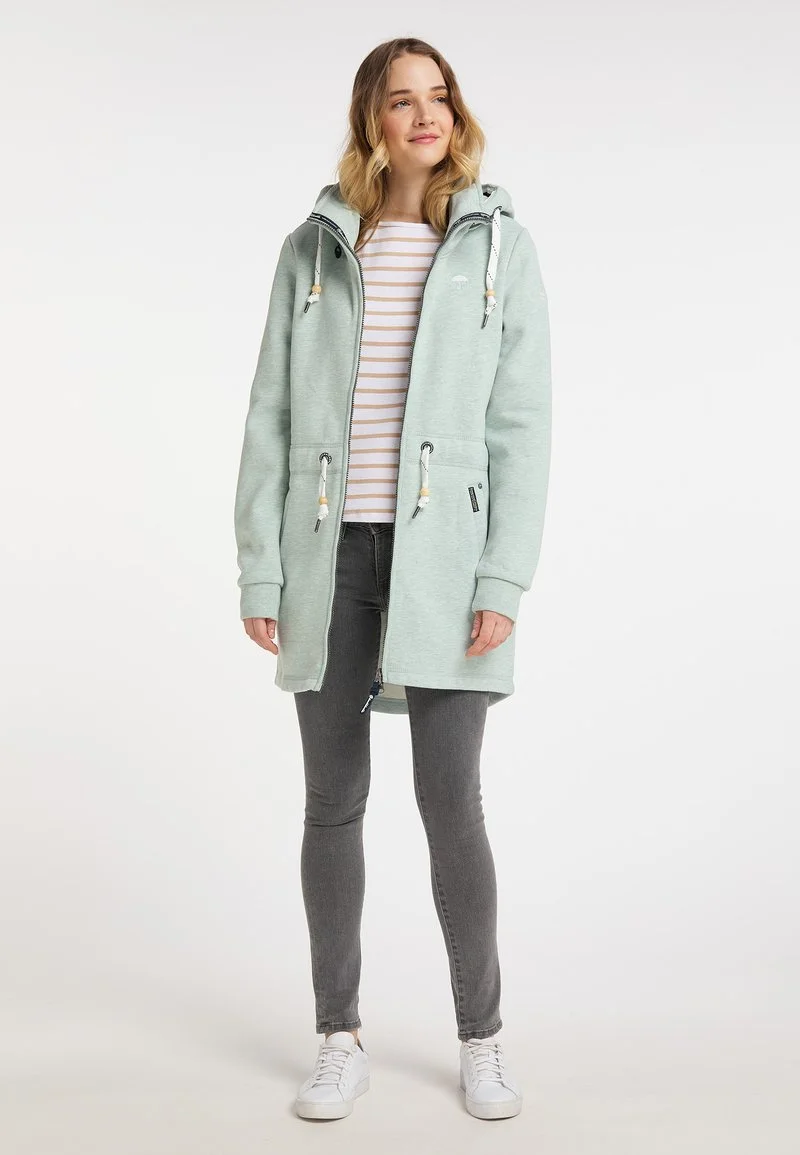 Schmuddelwedda LANGE YASANNA - Sweatjacke - Salbei Melange 4 Schmuddelwedda LANGE YASANNA - Sweatjacke - Salbei Melange – Bild 4