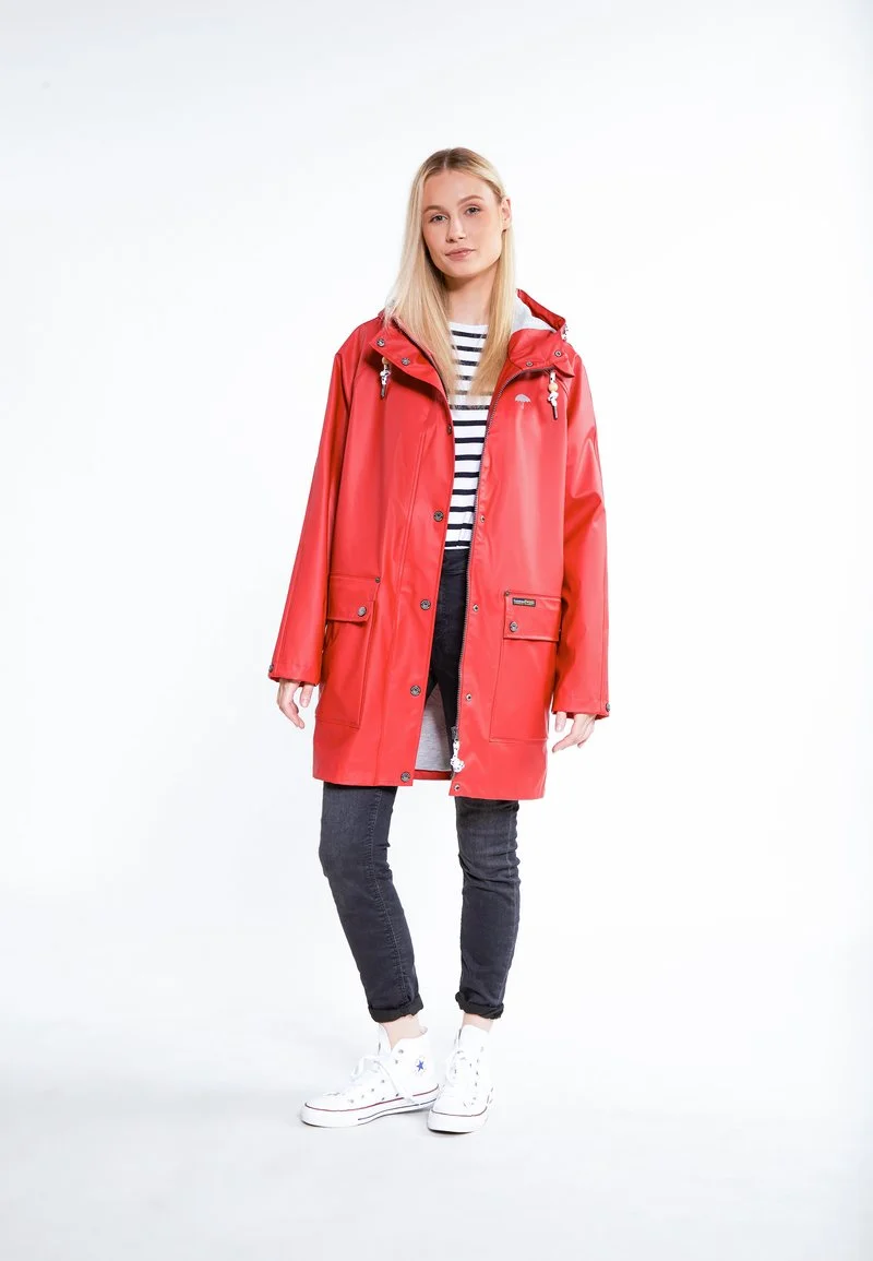 Schmuddelwedda Regenjacke / Wasserabweisende Jacke - Rot 2 Schmuddelwedda Regenjacke / Wasserabweisende Jacke - Rot – Bild 2