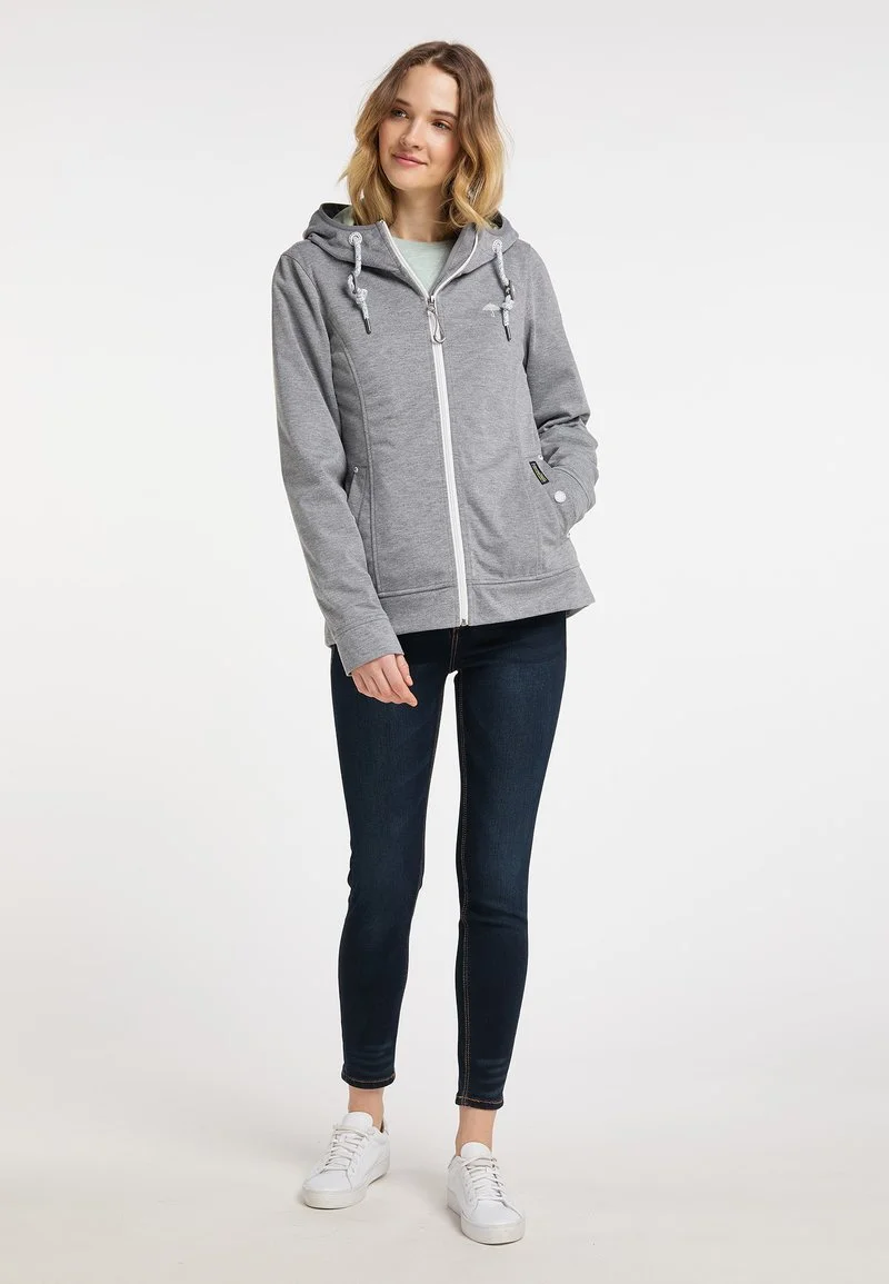 Schmuddelwedda FUNKTIONS - Outdoorjacke - Grau Melange Hellgrün 2 Schmuddelwedda FUNKTIONS - Outdoorjacke - Grau Melange Hellgrün – Bild 2