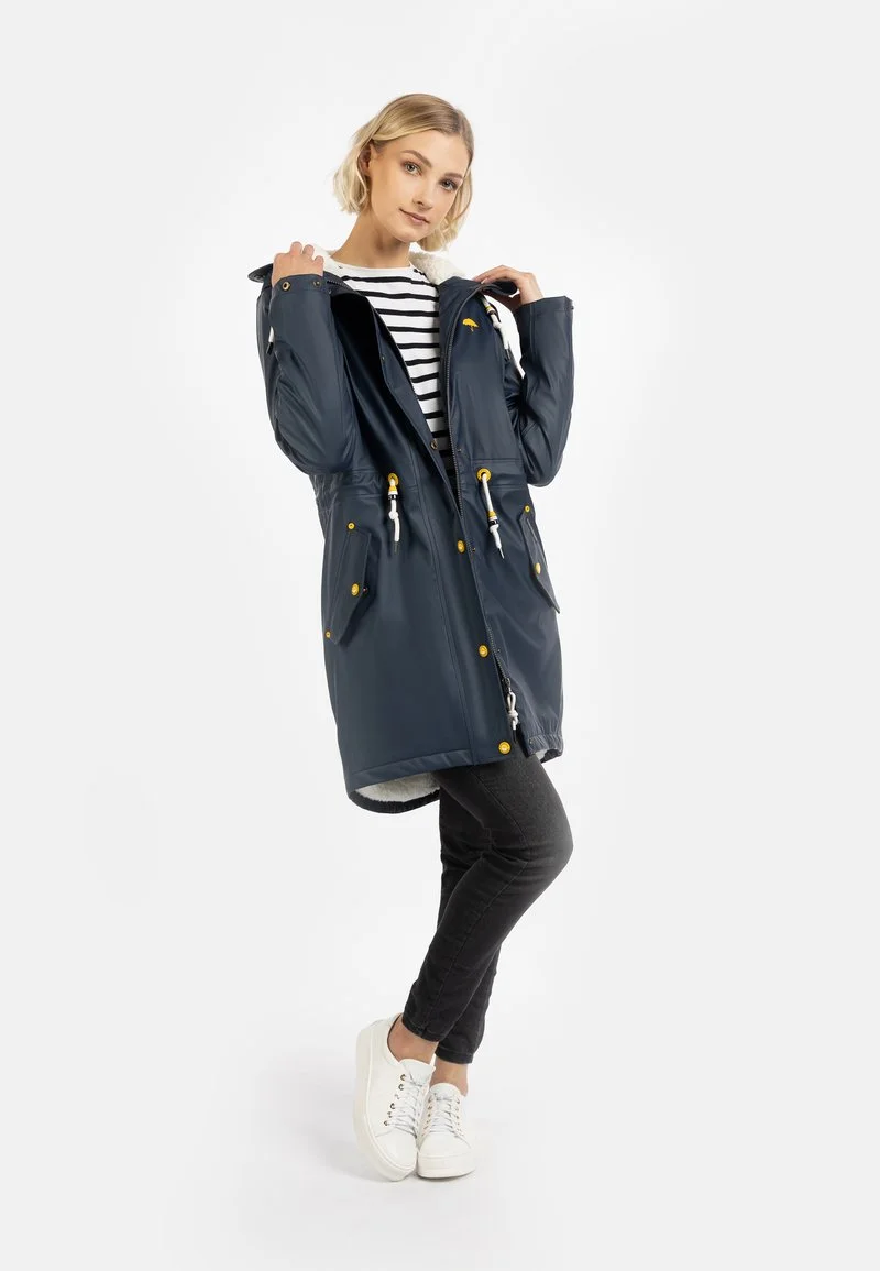 SCHMUDDELWEDDA REGENMANTEL MIT WEBPELZFUTTER IN TEDDYOPTIK KILATA - Parka - Marine 2 SCHMUDDELWEDDA REGENMANTEL MIT WEBPELZFUTTER IN TEDDYOPTIK KILATA - Parka - Marine – Bild 2