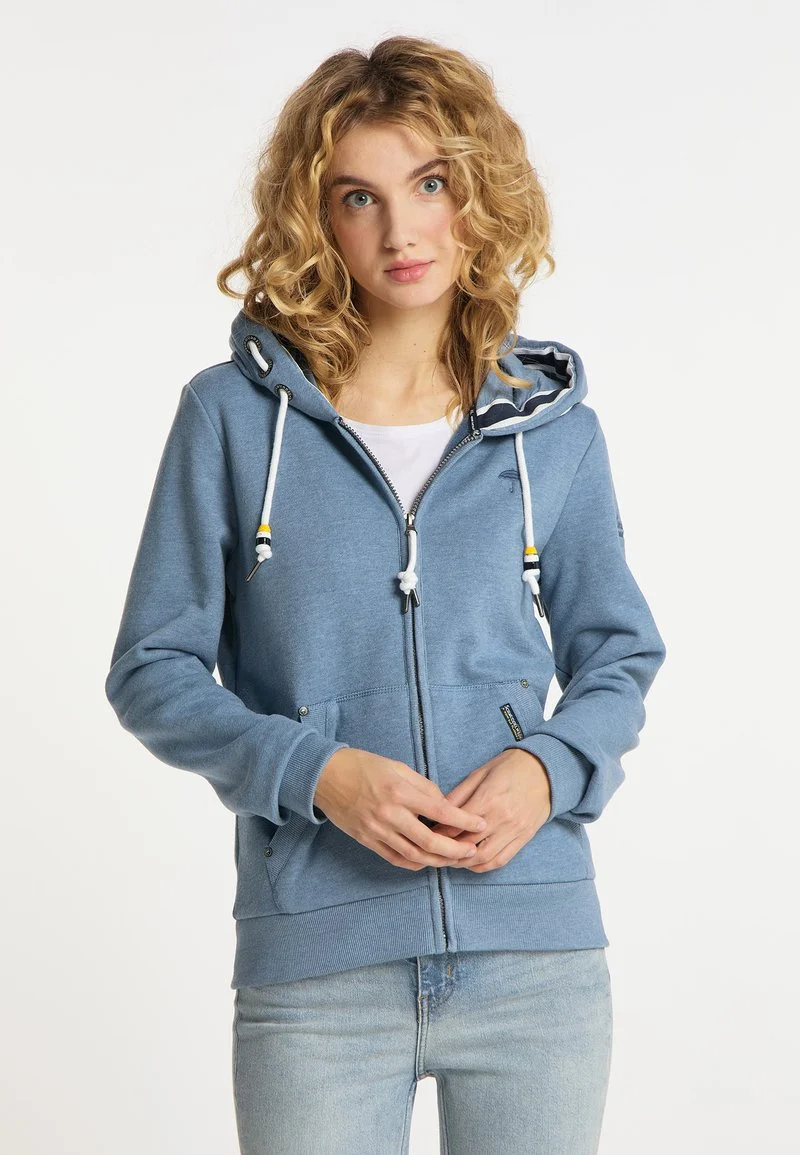 Schmuddelwedda Sweatjacke - Blau Melange 6 Schmuddelwedda Sweatjacke - Blau Melange – Bild 6