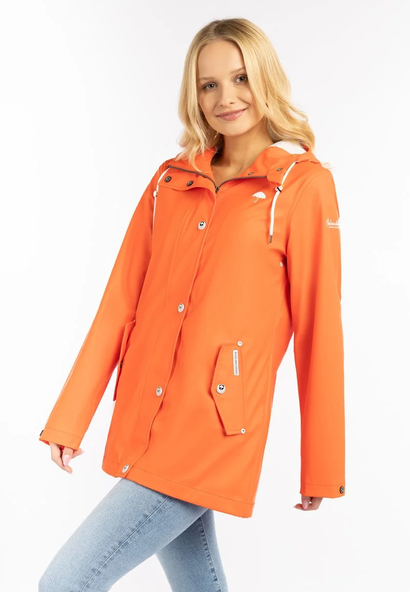 Schmuddelwedda REGEN - Regenjacke / Wasserabweisende Jacke - Orangerot 1 Schmuddelwedda REGEN - Regenjacke / Wasserabweisende Jacke - Orangerot