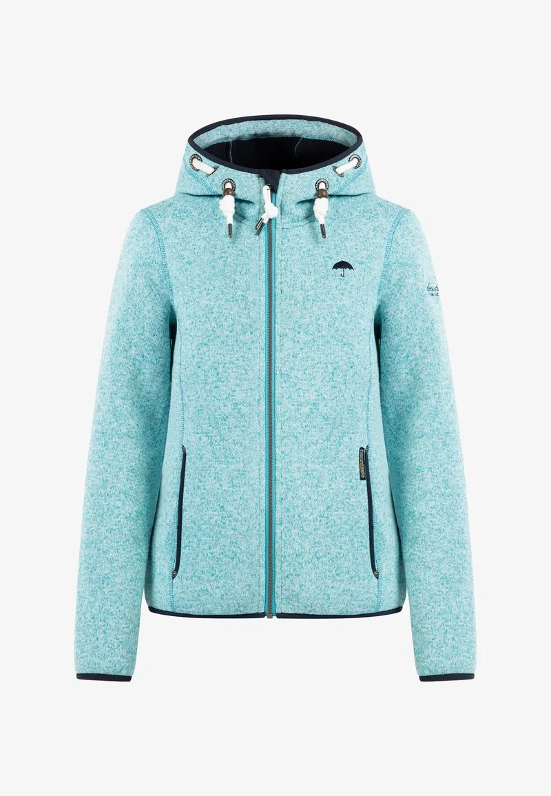 Schmuddelwedda Fleecejacke - Türkis Melange 5 Schmuddelwedda Fleecejacke - Türkis Melange – Bild 5