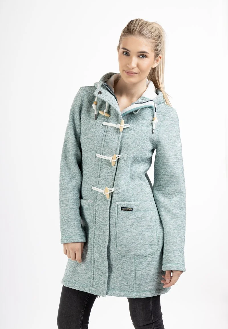 Schmuddelwedda STRICKFLEECE - Kurzmantel - Jadegrün Melange 6 Schmuddelwedda STRICKFLEECE - Kurzmantel - Jadegrün Melange – Bild 6