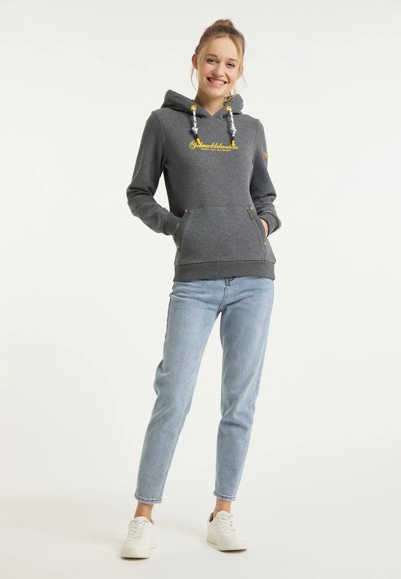 Schmuddelwedda Kapuzenpullover - Grau Melange 2 Schmuddelwedda Kapuzenpullover - Grau Melange – Bild 2