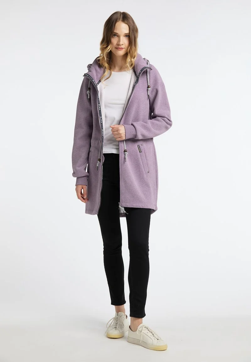 Schmuddelwedda Sweatjacke - Rauchlila Melange 2 Schmuddelwedda Sweatjacke - Rauchlila Melange – Bild 2