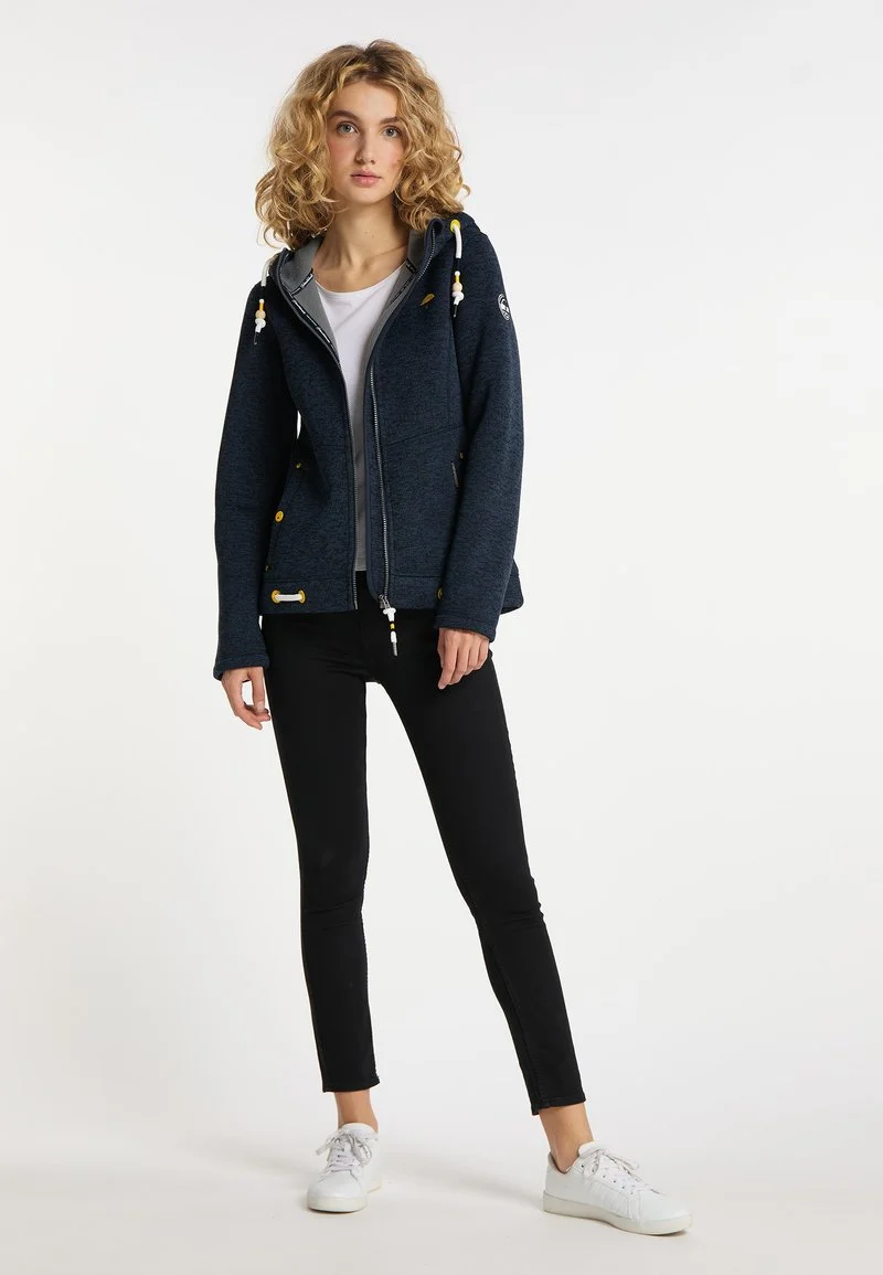 Schmuddelwedda Fleecejacke - Marine Melange Grau 2 Schmuddelwedda Fleecejacke - Marine Melange Grau – Bild 2