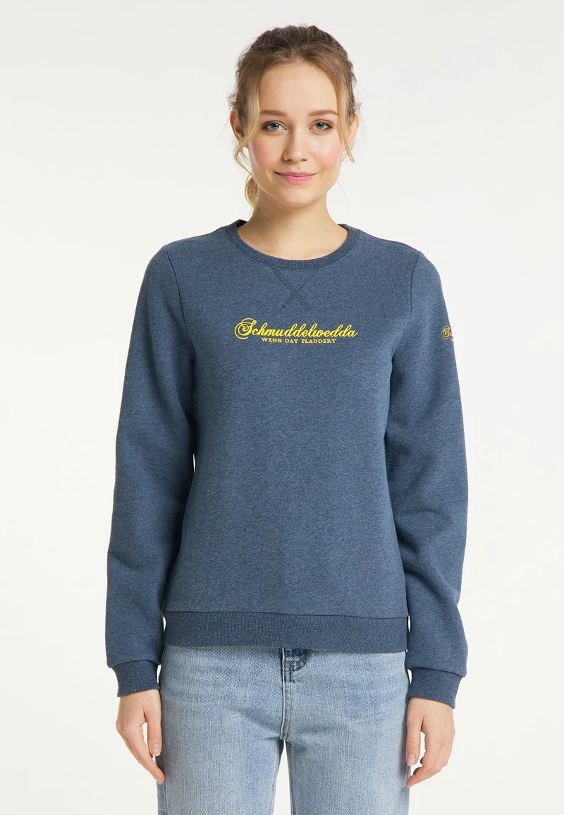 SCHMUDDELWEDDA YASANNA - Sweatshirt - Marine Melange 1 SCHMUDDELWEDDA YASANNA - Sweatshirt - Marine Melange