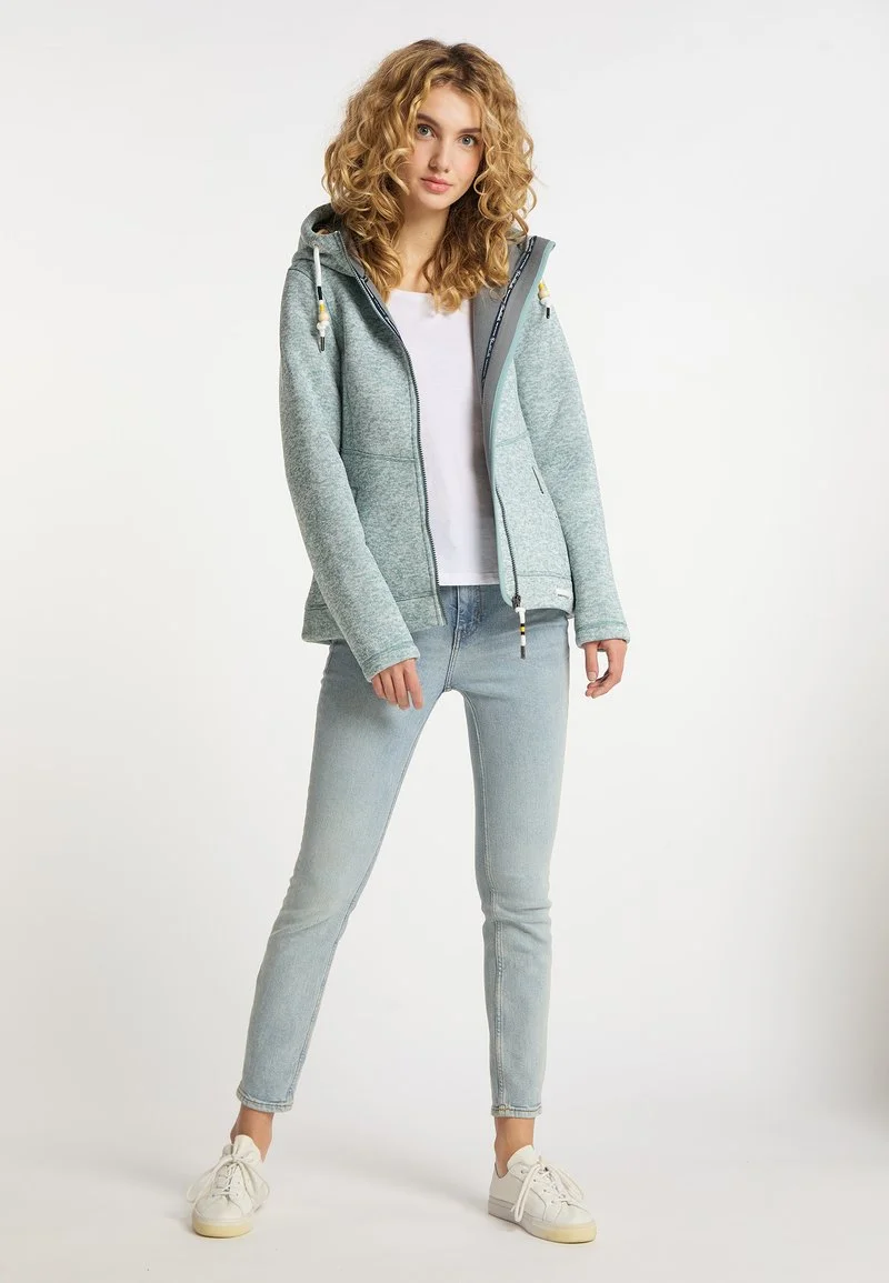 Schmuddelwedda Fleecejacke - Smoke Mint Melange 2 Schmuddelwedda Fleecejacke - Smoke Mint Melange – Bild 2