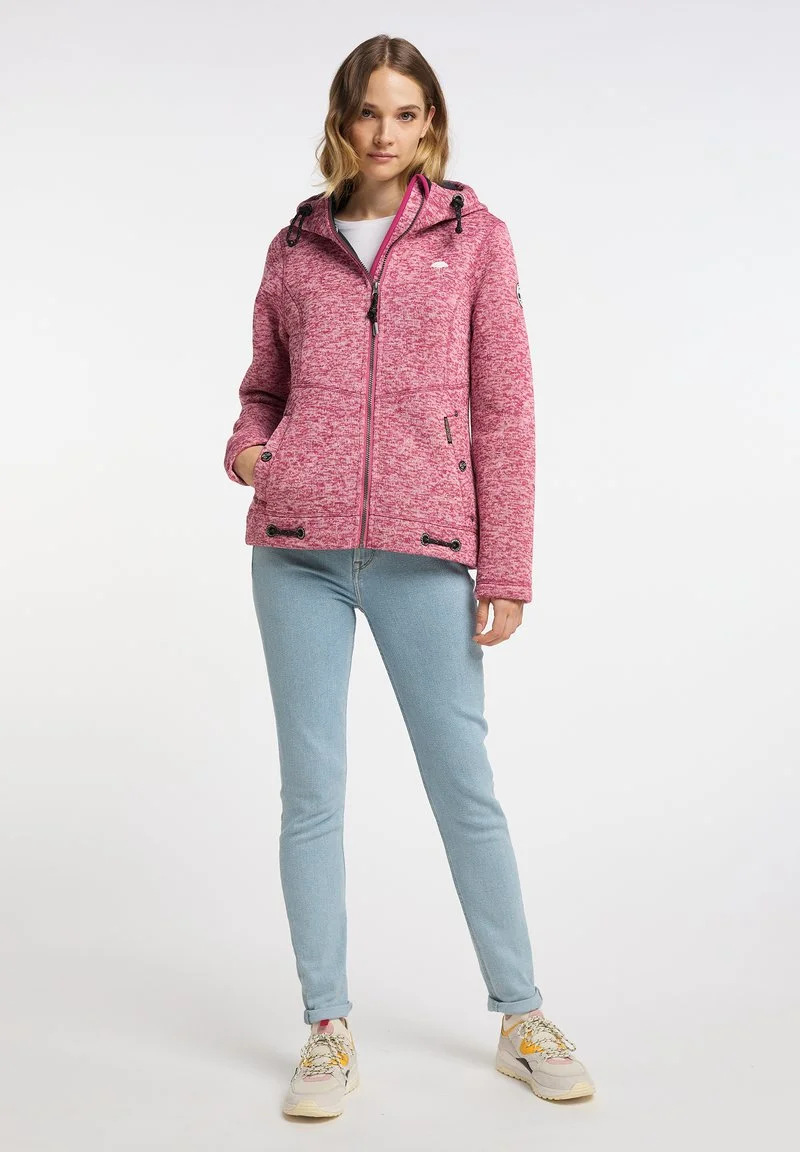 Schmuddelwedda Fleecejacke - Himbeerpink Melange 2 Schmuddelwedda Fleecejacke - Himbeerpink Melange – Bild 2