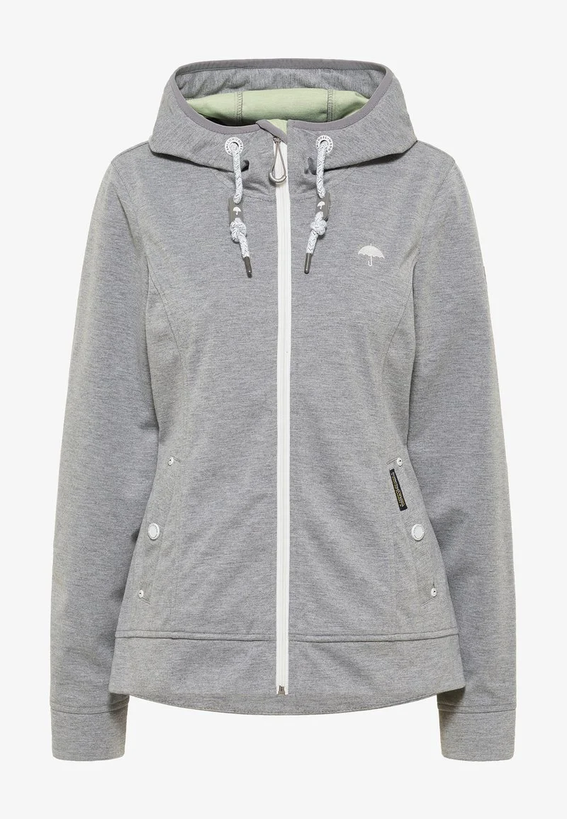 Schmuddelwedda FUNKTIONS - Outdoorjacke - Grau Melange Hellgrün 4 Schmuddelwedda FUNKTIONS - Outdoorjacke - Grau Melange Hellgrün – Bild 4