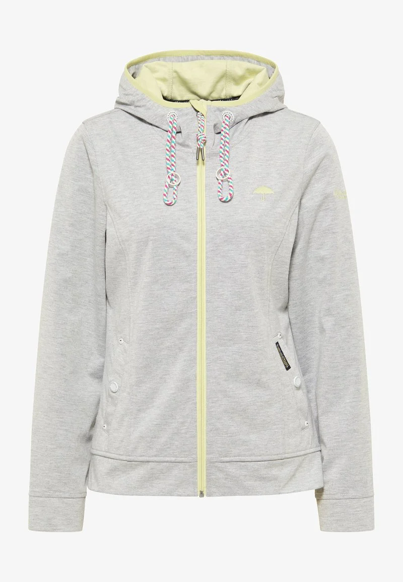 Schmuddelwedda Regenjacke / Wasserabweisende Jacke - Hellgrau Melange Hellgelb 6 Schmuddelwedda Regenjacke / Wasserabweisende Jacke - Hellgrau Melange Hellgelb – Bild 6