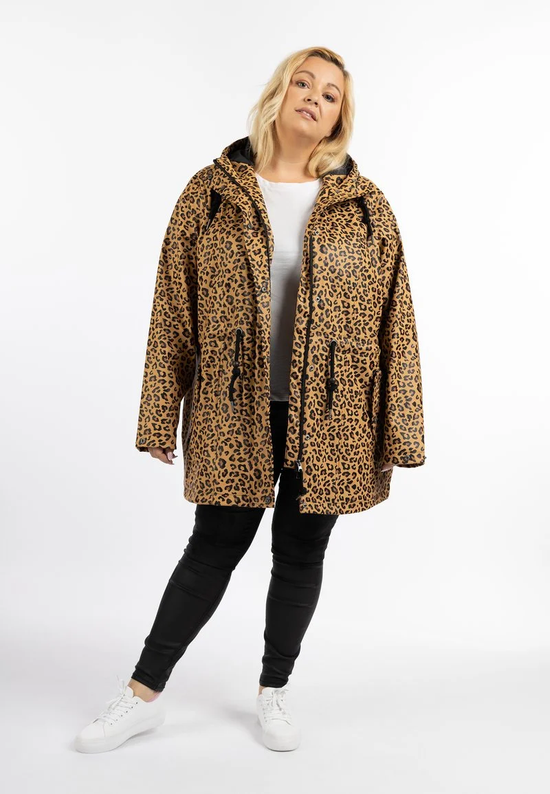 Schmuddelwedda MIT ALL OVER-LEOMUSTER BRIDGEPORT - Regenjacke / Wasserabweisende Jacke - Schwarz Beige Leo 2 Schmuddelwedda MIT ALL OVER-LEOMUSTER BRIDGEPORT - Regenjacke / Wasserabweisende Jacke - Schwarz Beige Leo – Bild 2